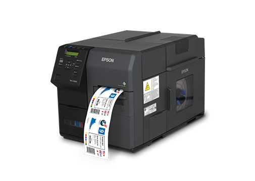 愛普生（EPSON） TM-C7520G彩色標簽打印機 工業級噴墨不干膠打印機 條碼打印機 高清 TM-C7520G標配+原裝回卷器